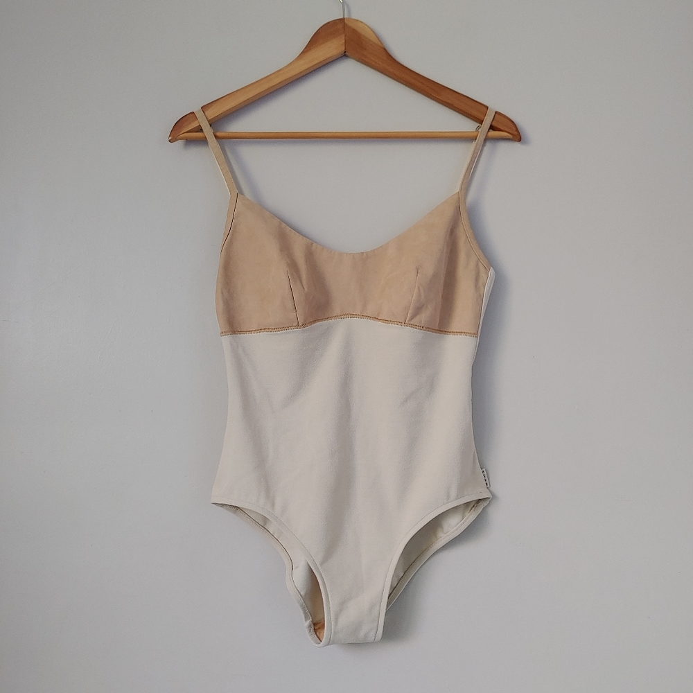 Shan Suede One Piece Swimsuit Size 8 Tan Nude Colour